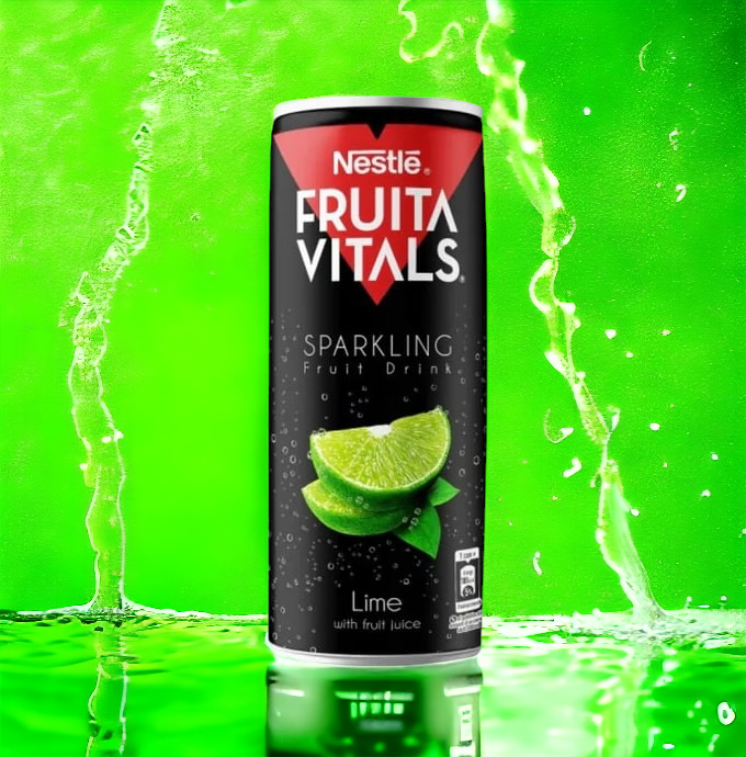 Nestle Fruita Vitals Sparkling Can Lime 250ml
