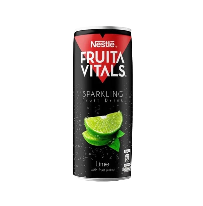 Nestle Fruita Vitals Sparkling Can Lime 250ml